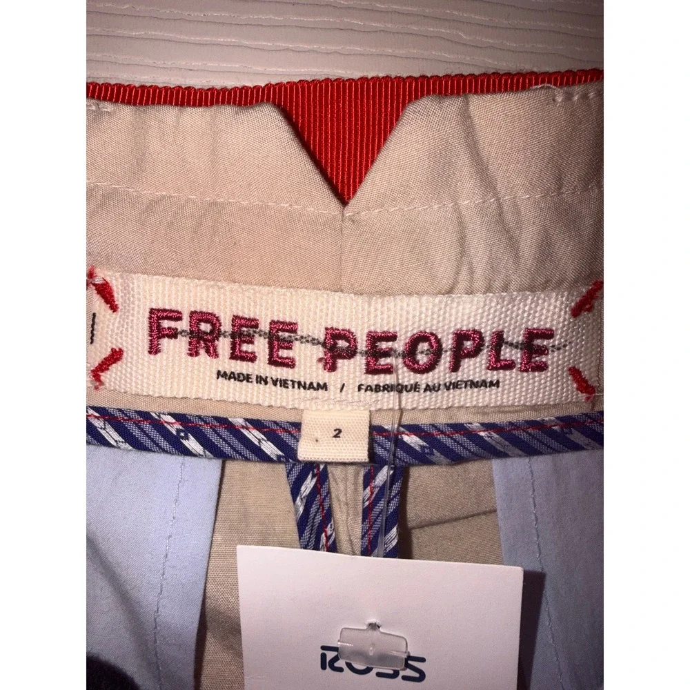 NWT Free People Perfect Prep Trouser Linen Blend Shorts Size 2